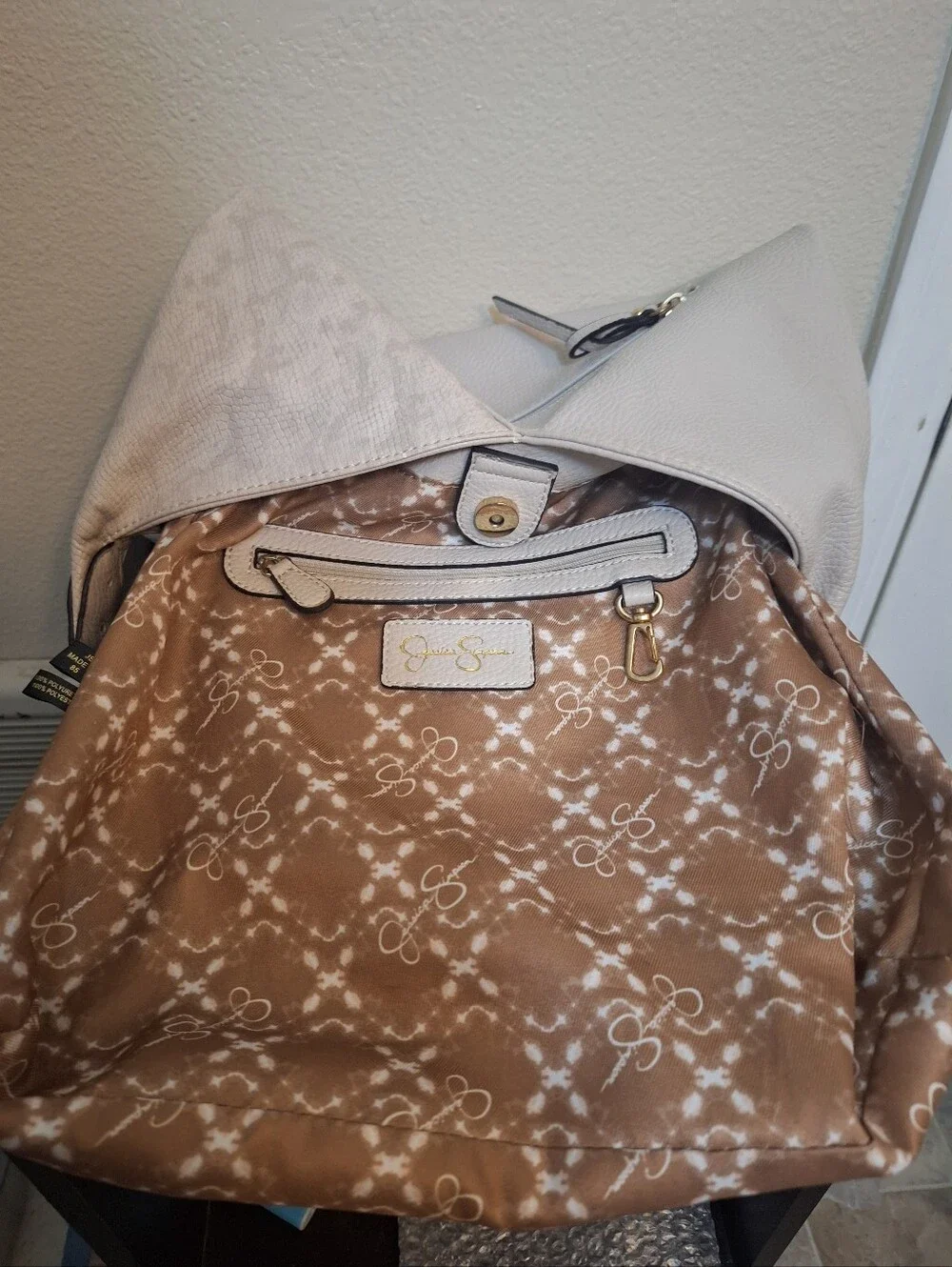 Jessica Simpson Cream Hobo Bag